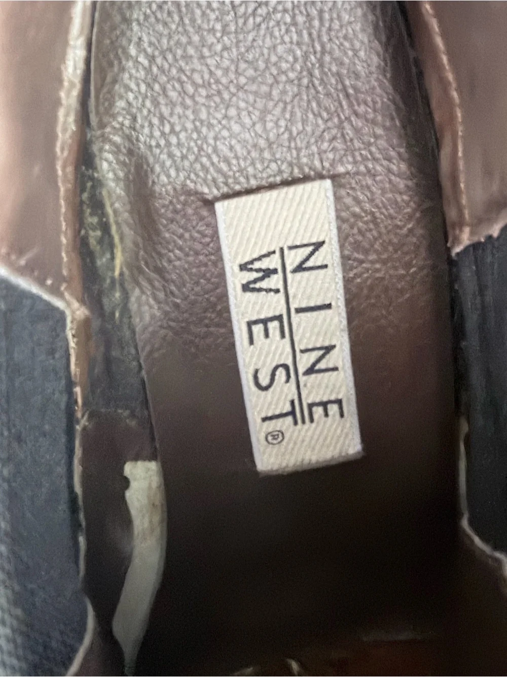 Nine West Black Leather Chelsea Block Heel Ankle Boots